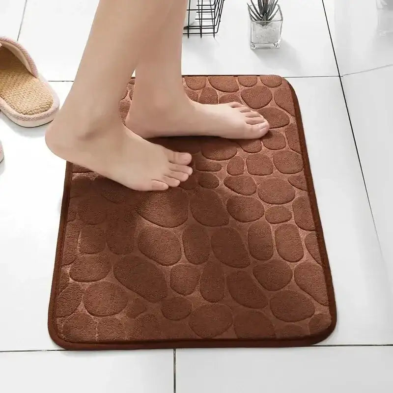 VIKAMA Pebble Embossed Entryway Mat—Absorbent Non - Slip & Minimalist Design for Bathroom Doorstep & Home Decor