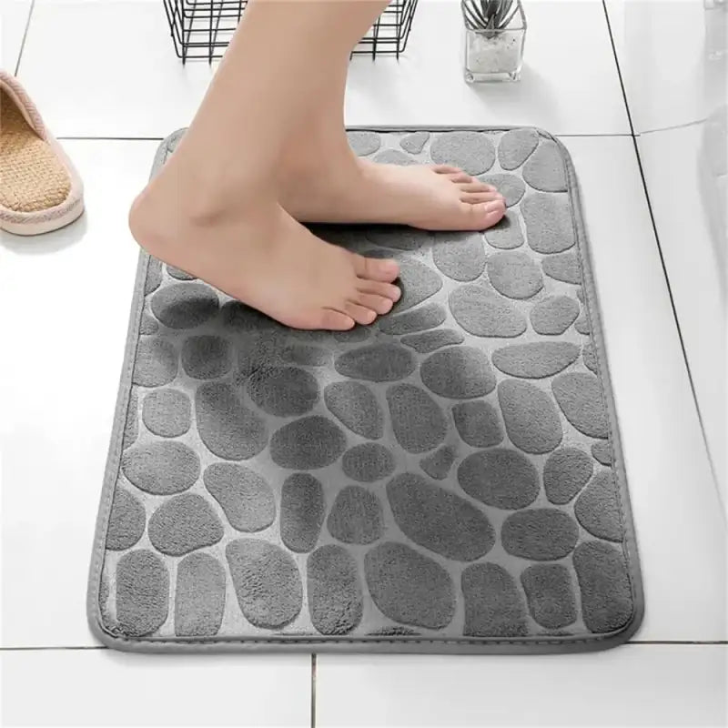 VIKAMA Pebble Embossed Entryway Mat—Absorbent Non - Slip & Minimalist Design for Bathroom Doorstep & Home Decor