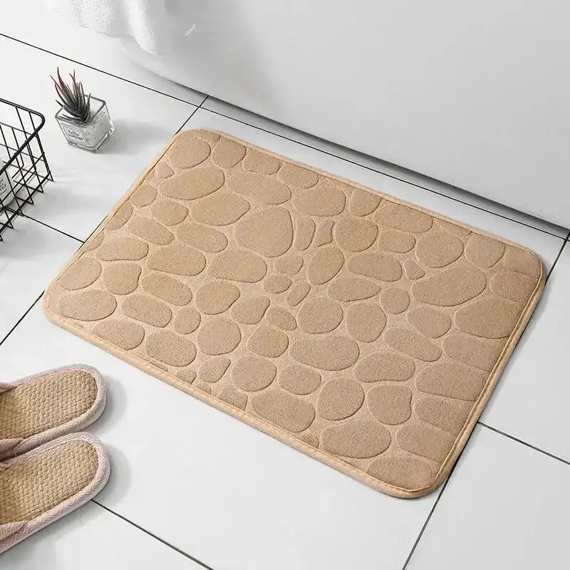 VIKAMA Pebble Embossed Entryway Mat—Absorbent Non - Slip & Minimalist Design for Bathroom Doorstep & Home Decor