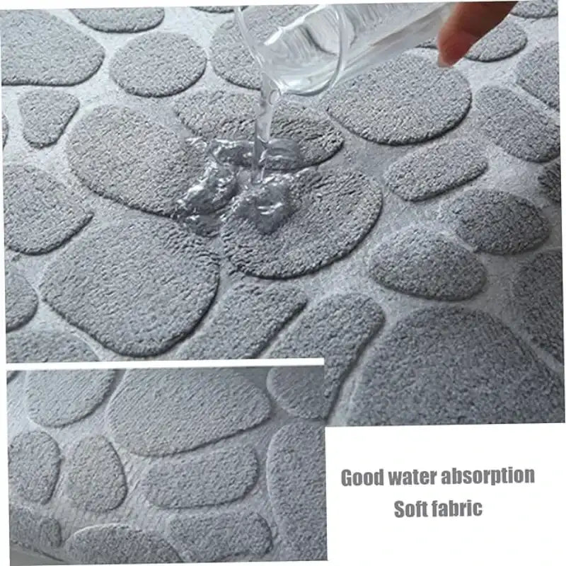 VIKAMA Pebble Embossed Entryway Mat—Absorbent Non - Slip & Minimalist Design for Bathroom Doorstep & Home Decor