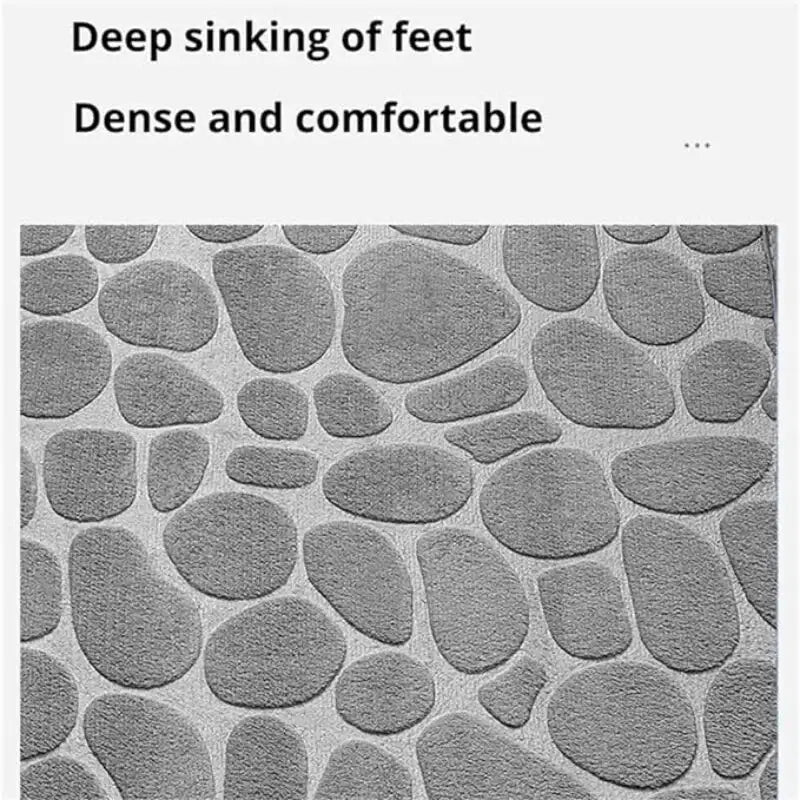 VIKAMA Pebble Embossed Entryway Mat—Absorbent Non - Slip & Minimalist Design for Bathroom Doorstep & Home Decor