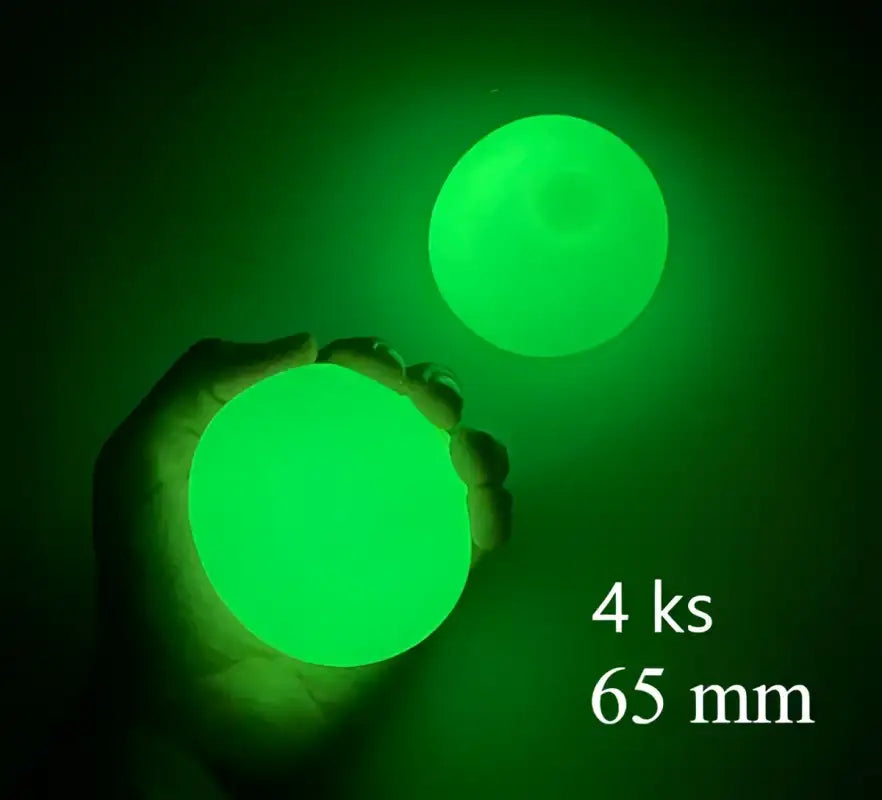 Sticky Squash Stress Ball - Wall Bounce Fun! 🧲 - Green Noctilucent / 65mm4pcs