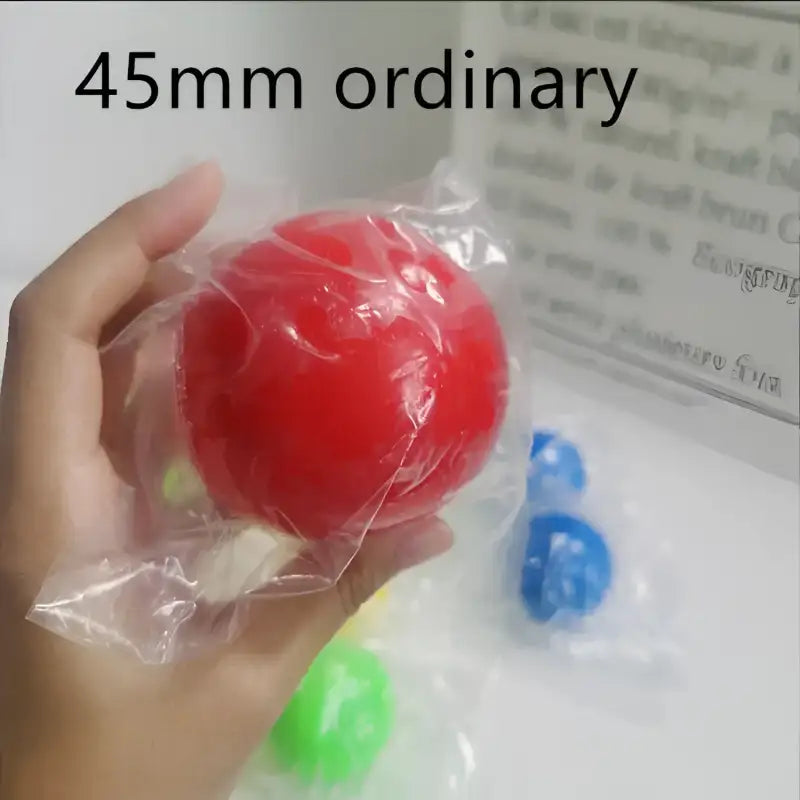 Sticky Squash Stress Ball - Wall Bounce Fun! 🧲 - Ordinary red / 45mm