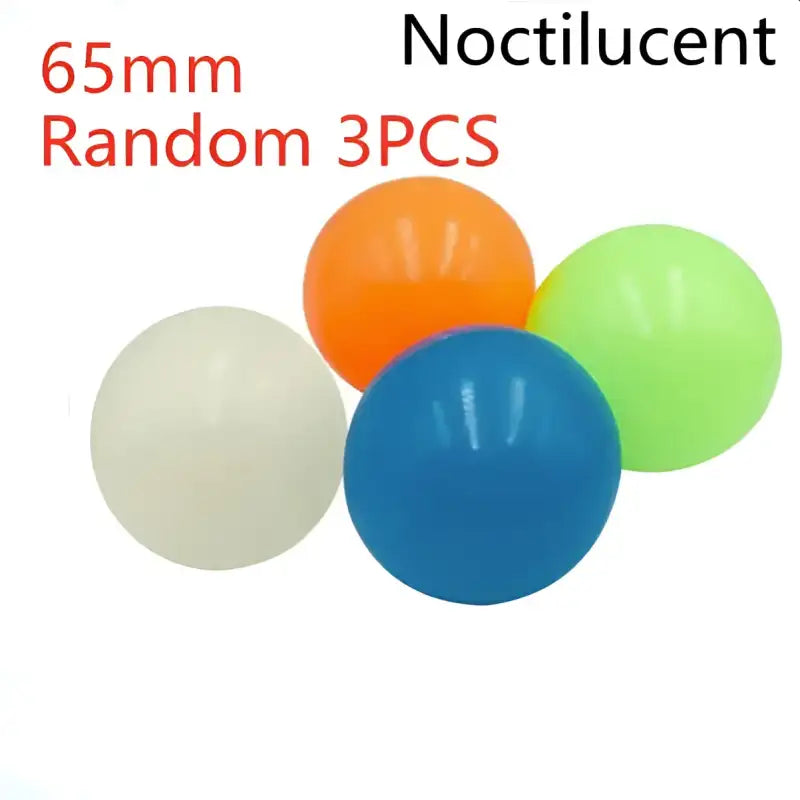 Sticky Squash Stress Ball - Wall Bounce Fun! 🧲 - Random 3PCS / 65mm