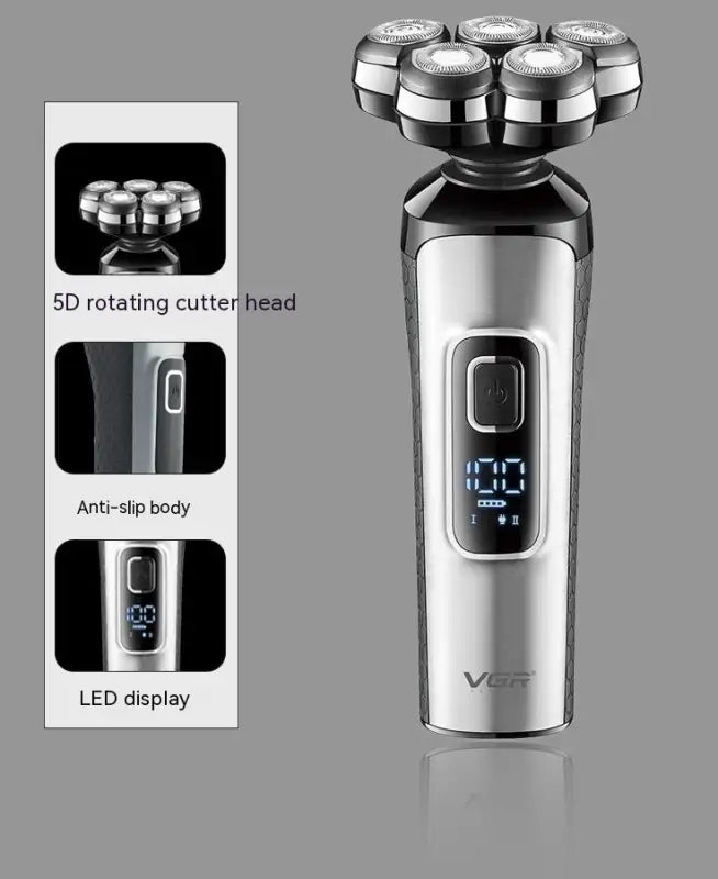 Washed LCD Digital Display New Rechargeable Floating Shaver - V385 Style