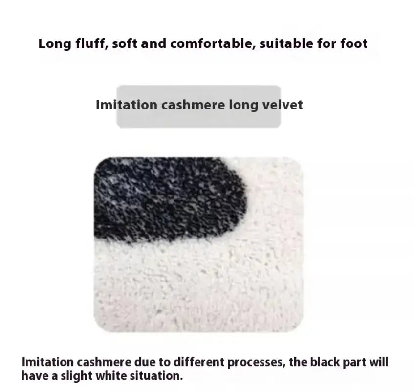 VIKAMA Fresh and Simple Wave Edge Shaped Rug Soft and Comfortable Sofa Mattress Bedside Rug Easy Care Cloakroom