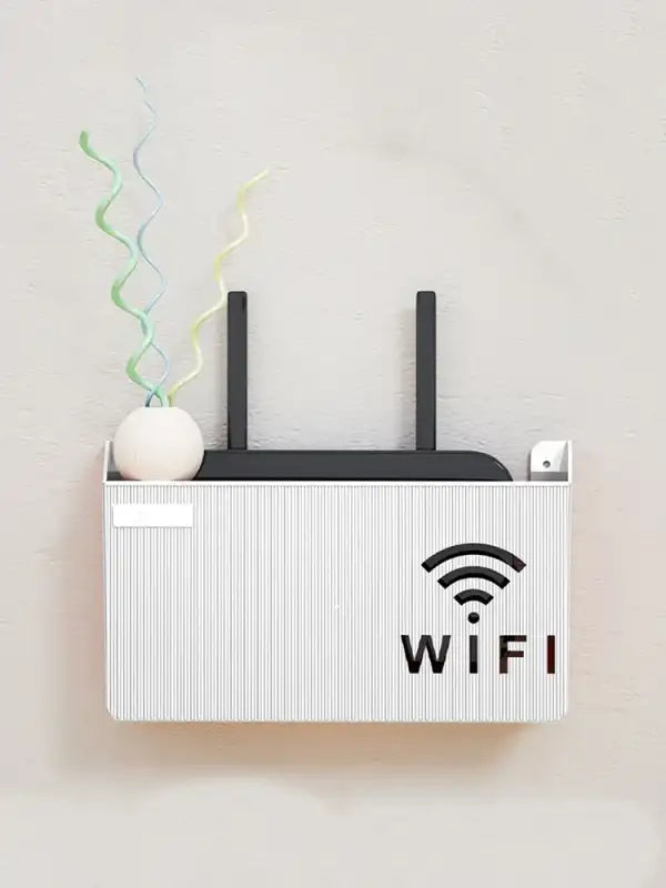 Wireless Wifi Router Shelf Storage Box Wall Hanging ABS Plastic Organizer Box Cable Power Bracelet Organizer Box Home