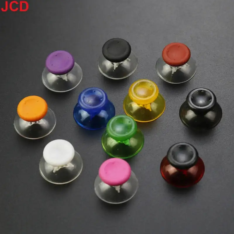 Colorful joystick thumb grips.