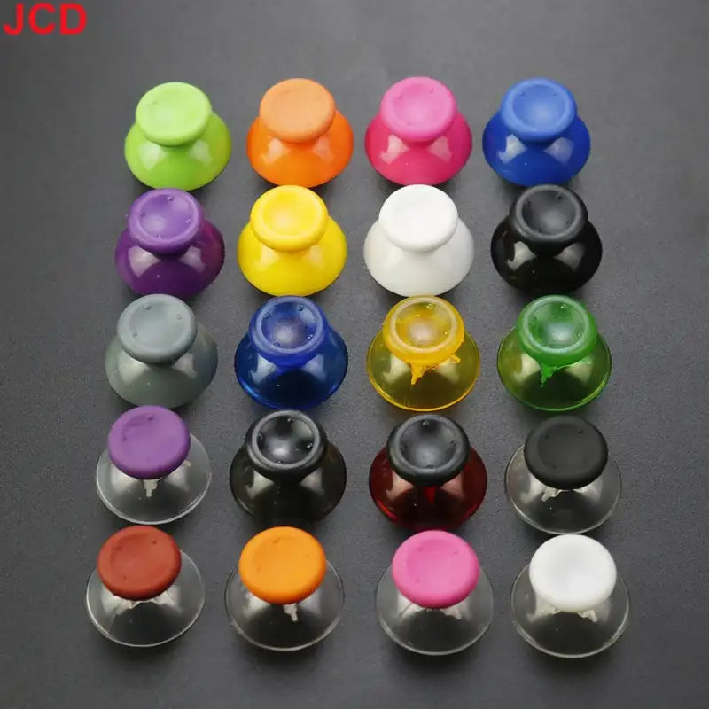 Colorful joystick thumb grips.