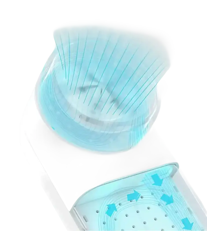 Rotating electric brush head.