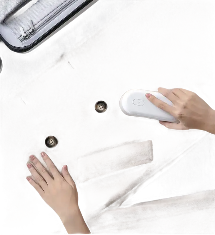 White fabric shaver.