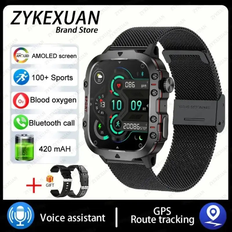 Xiaomi Rugged GPS SmartWatch 2025: Adventure Ready! - Black mesh belt / Outdoor Sports Watch