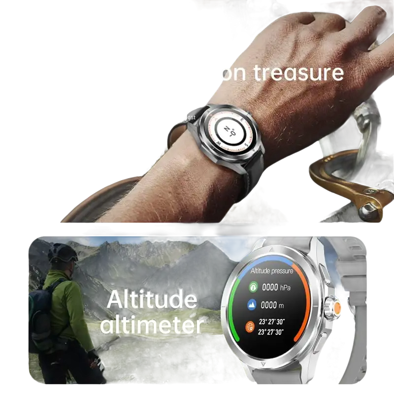 Smartwatch for outdoor exploration.