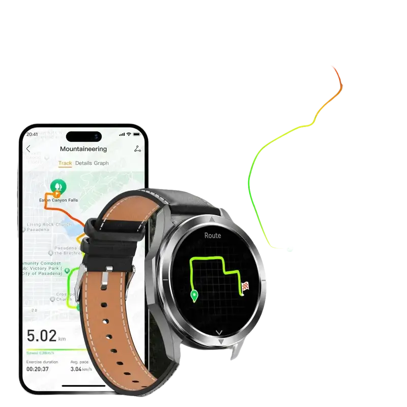 Smartwatch with GPS tracking.