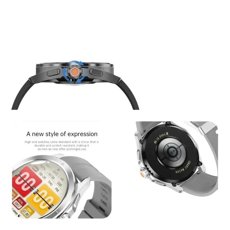 Smartwatch product advertisement.