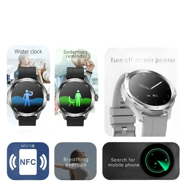 Smartwatch features advertisement.