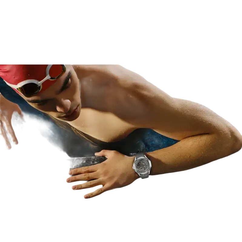 Waterproof wristwatch.