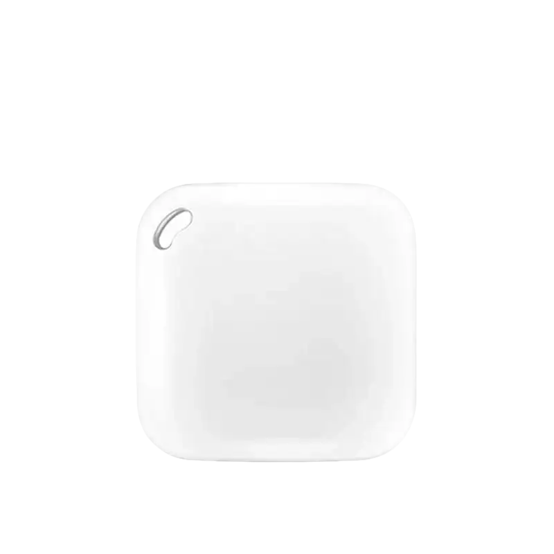 White square tracker with keyhole.