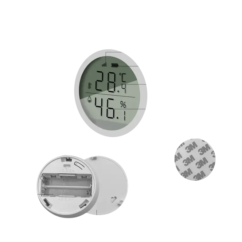 Digital temperature and humidity monitor.