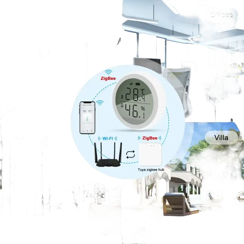 Digital temperature and humidity sensor.