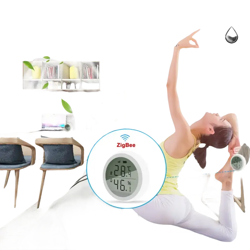 Smart home temperature and humidity sensor.