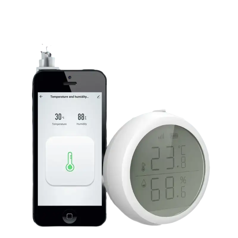 Temperature and humidity monitoring device.