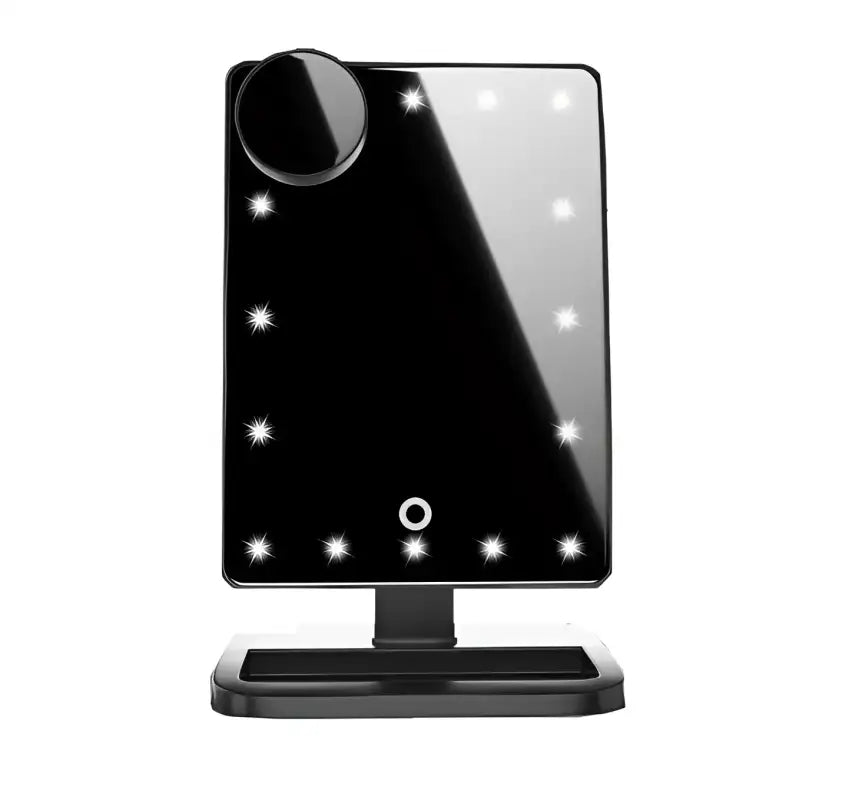GlowSync Touch Mirror: LED & Music Magic! - Black