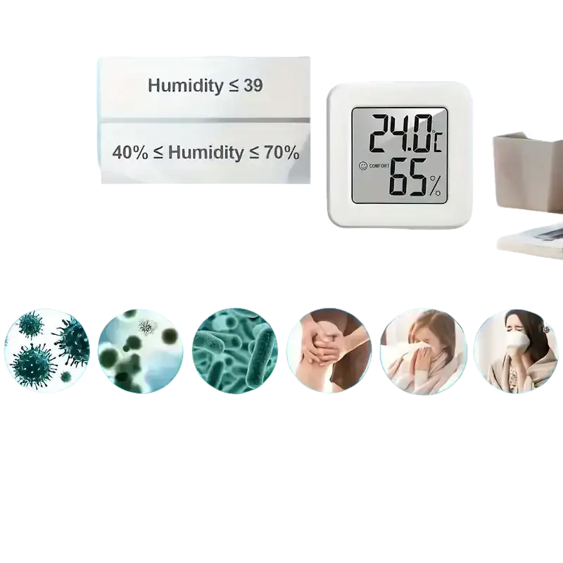 Digital humidity and temperature monitor for your indoor environment to stay comfortable