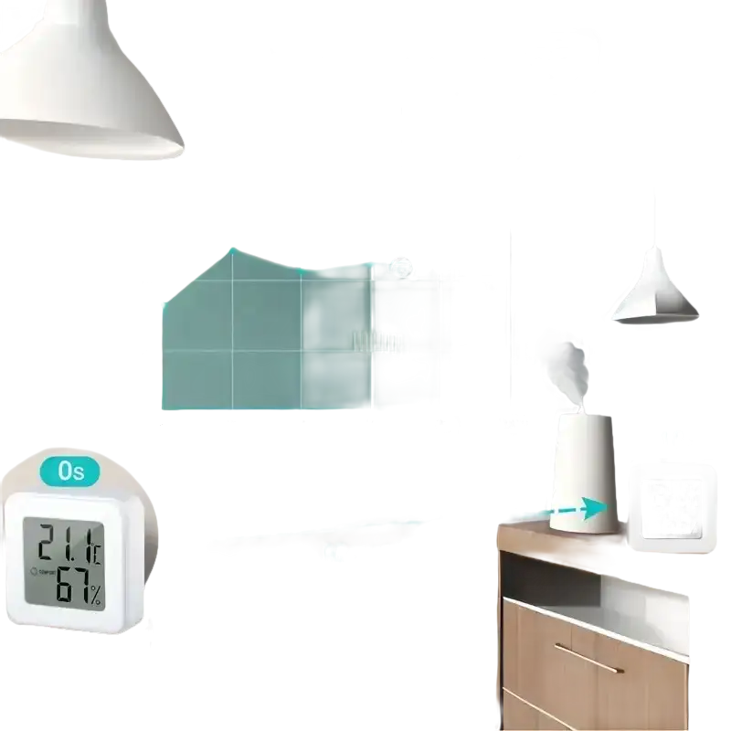 Digital humidity and temperature monitor for your home indoor environment, trendy humidity meter