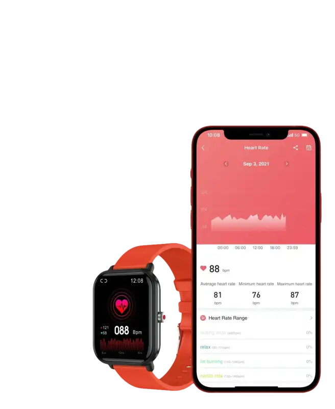 LIGE Q9 Pro Smartwatch showing heart rate and body temp music on waterproof temperature monitor