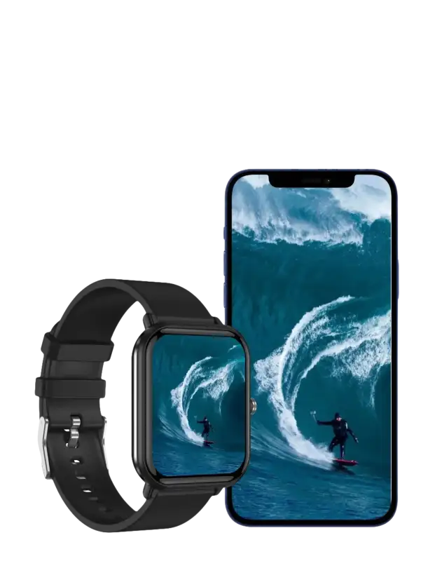 LIGE Q9 Pro trendy smartwatch with interchangeable bands, body temp music, waterproof