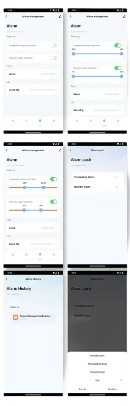 Smartphone alarm settings interface.
