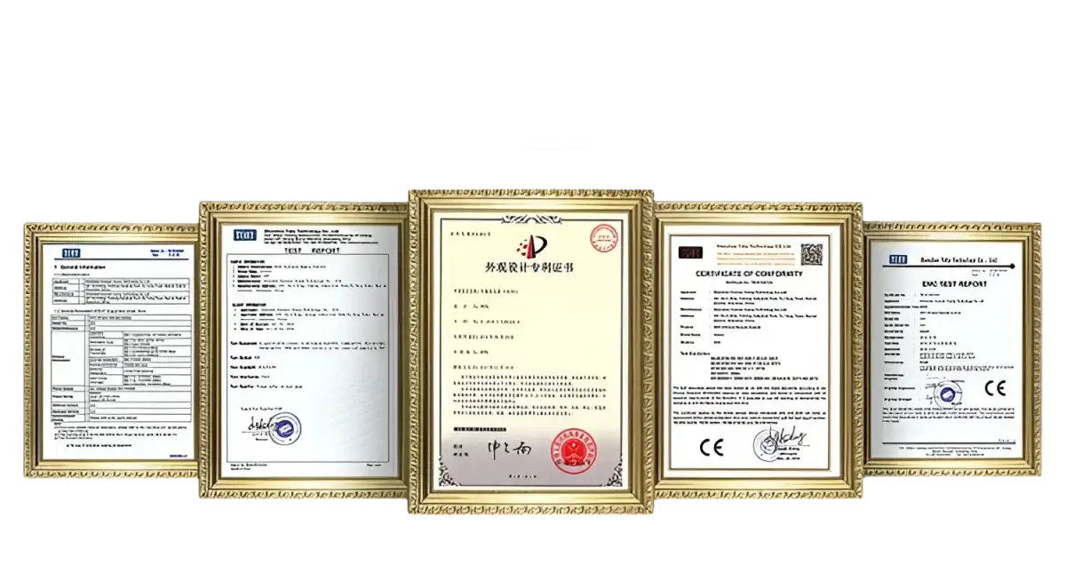 Product certificates.