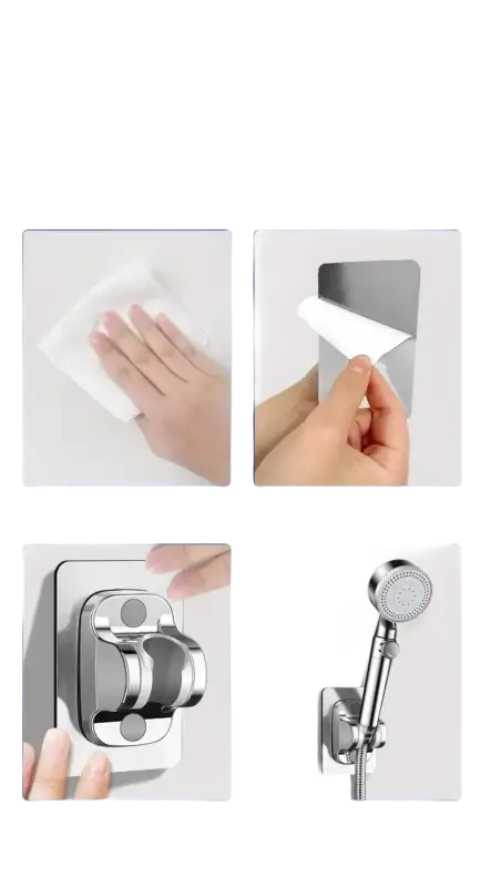 Shower head holder installation guide.