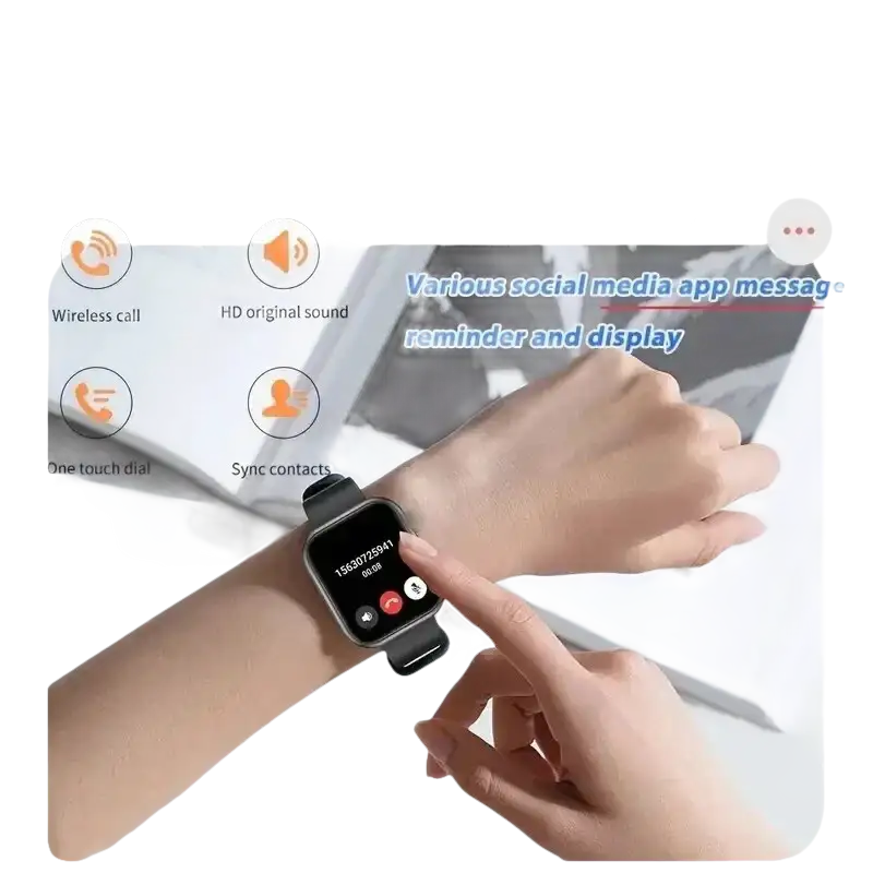 Smartwatch on a wrist.