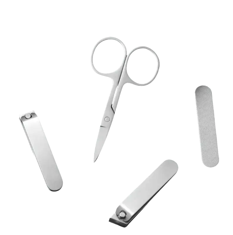 Silver manicure set.