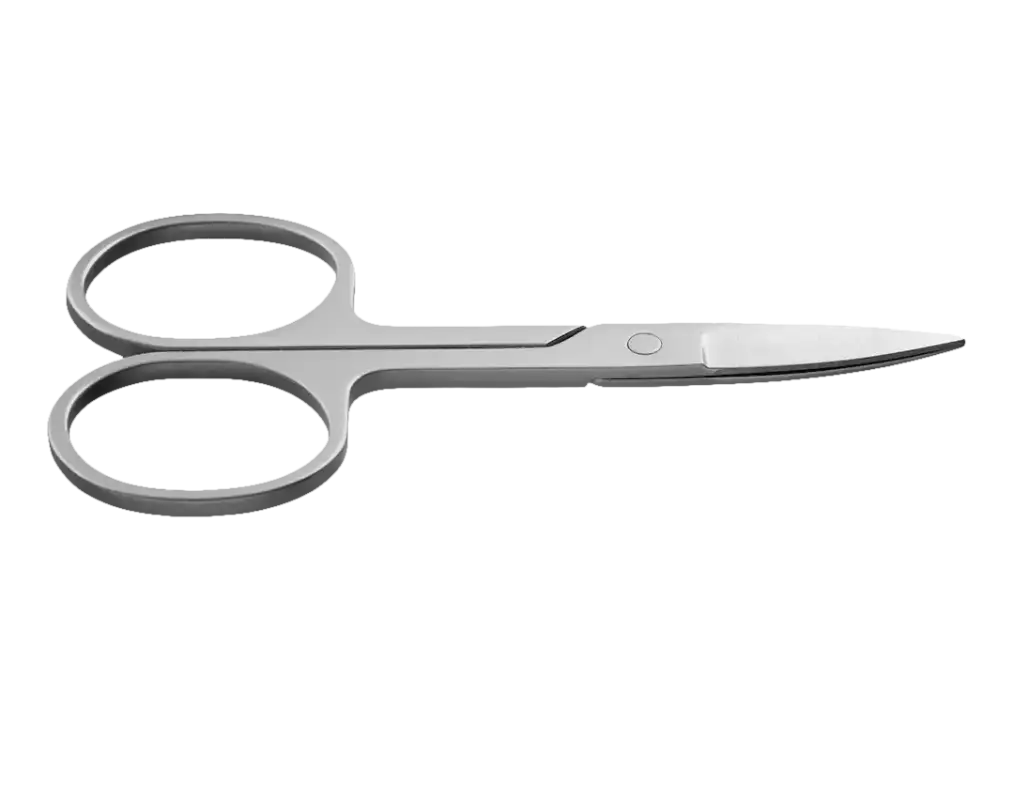 Silver nail scissors.
