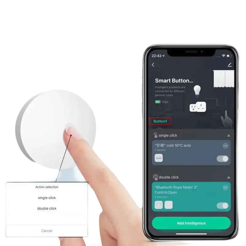 Smart button and smartphone app.