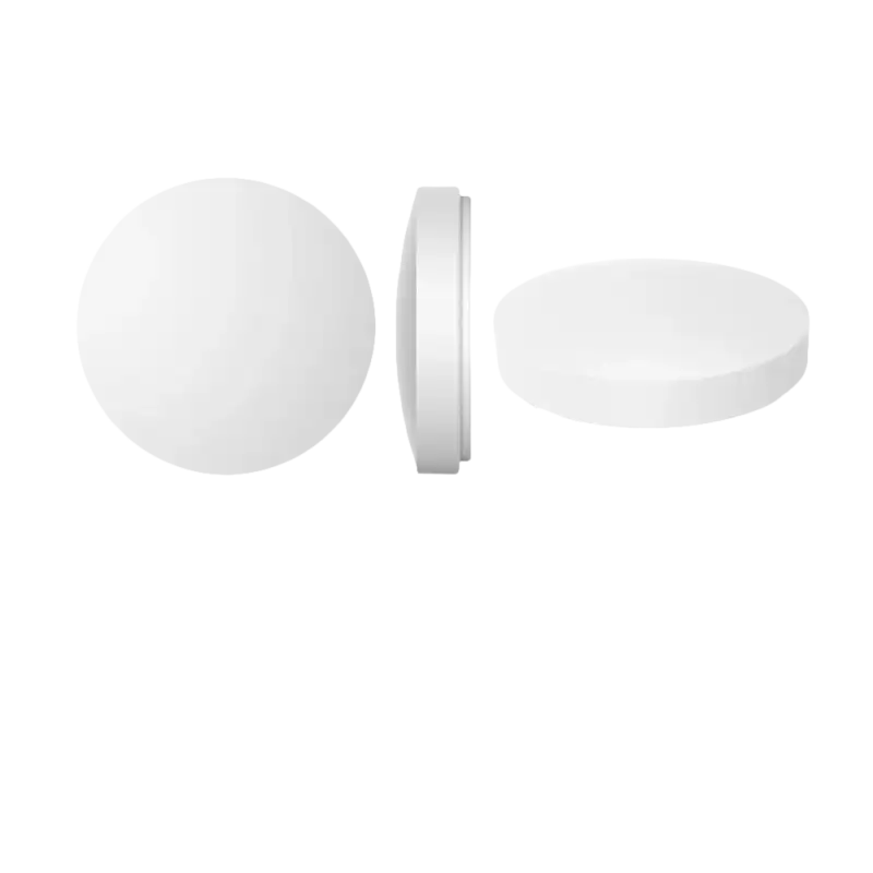White round smart device.