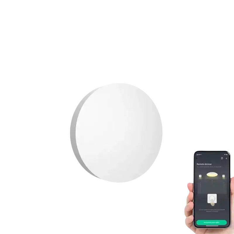 White smart wireless button scene switch.