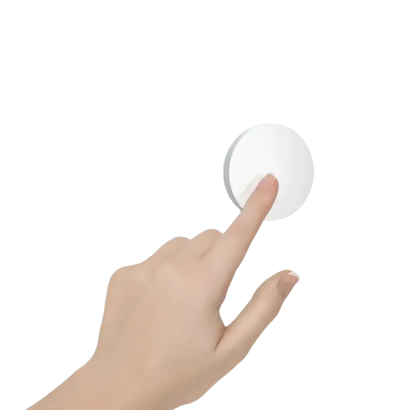 White smart home button.