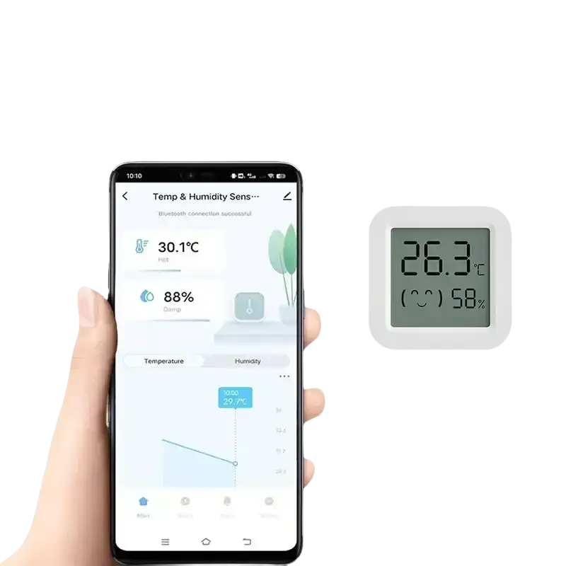 Tuya temperature humidity trendy sensor with mini LCD display for easy monitoring