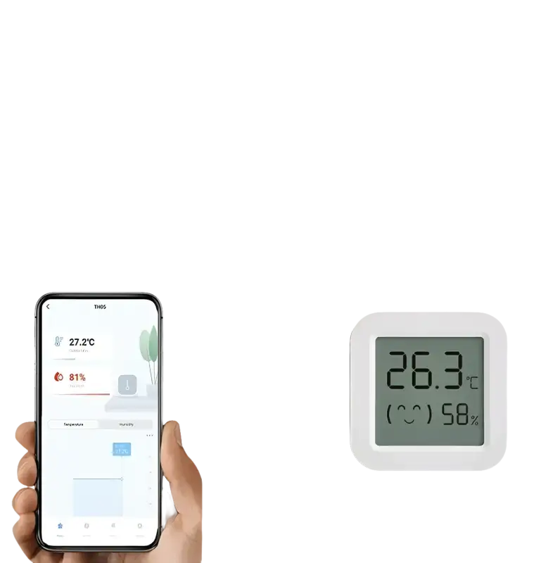 Your Sweet Tuya Temperature Humidity Sensor Mini LCD Display showing temp and humidity readings