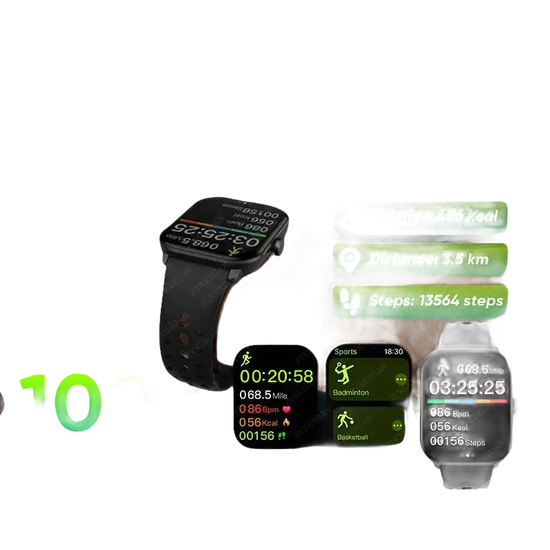 Fitness smartwatch with multiple sports modes.