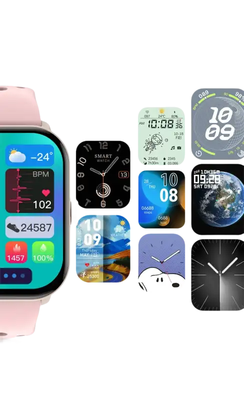 Smartwatch with customizable watch faces.