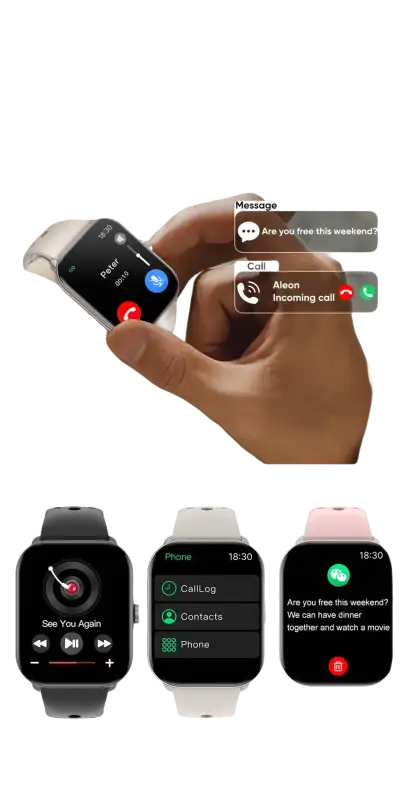 Smartwatch with wireless connectivity features.