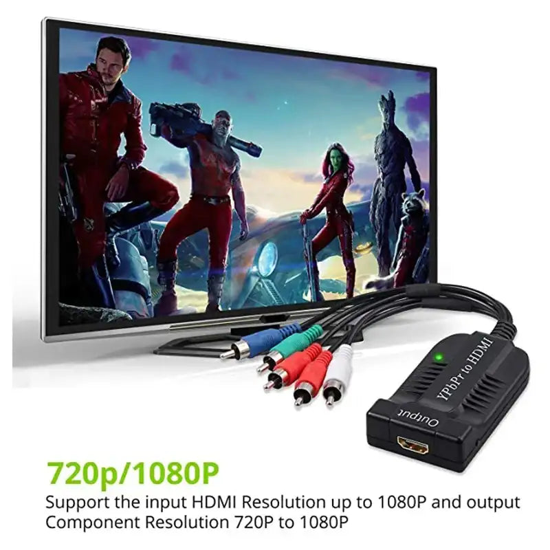 HDMI to component video converter.