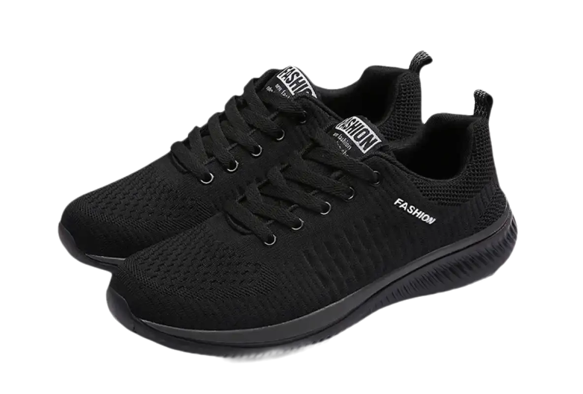 Black fashion sneakers.