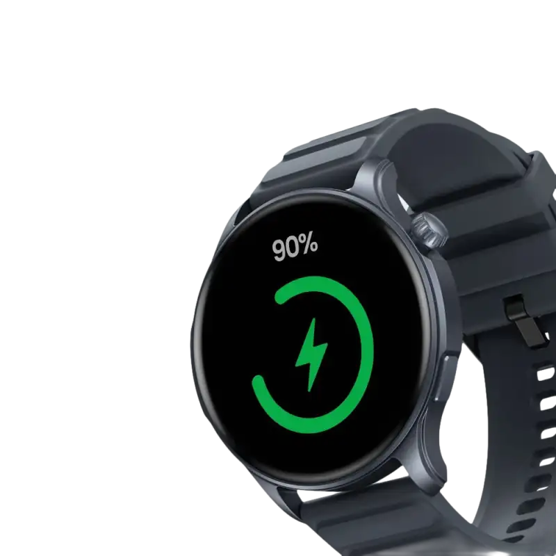 Smartwatch with battery life information.