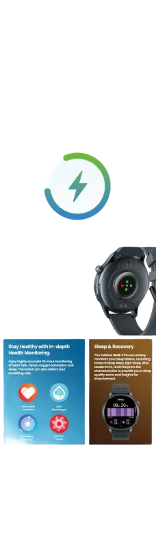Smartwatch product advertisement.